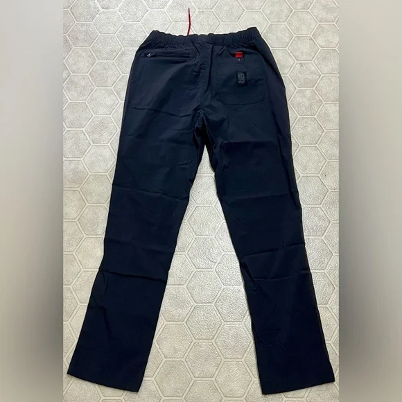 Men's Large Topo Designs Black Drawstring Waist Zip Fly Boulder Pants - Main Image